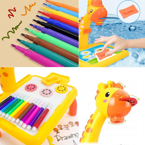 Tablero de dibujo con proyección para niños