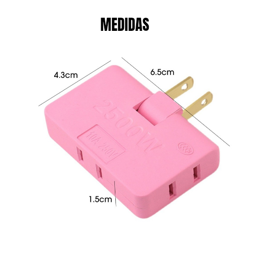Multi adaptador de enchufe giratorio