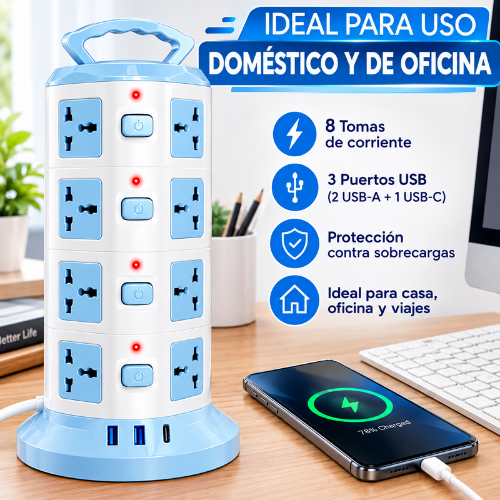 Alargador de enchufe 16 en 1