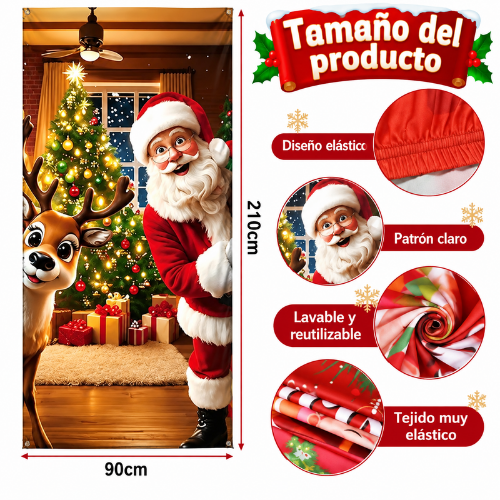 Forro de puerta navideño