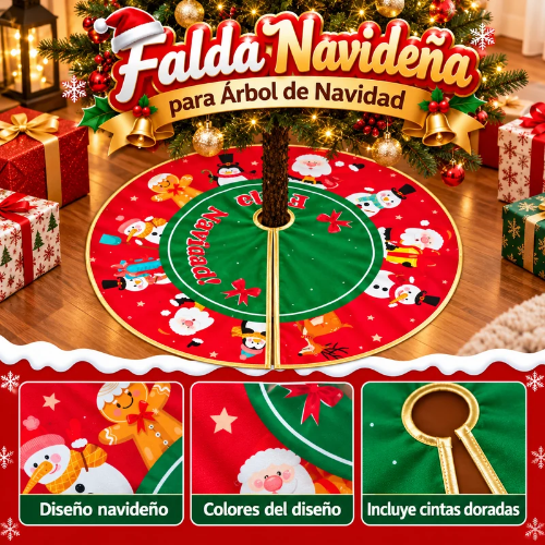 Mantel de arbolito navideño