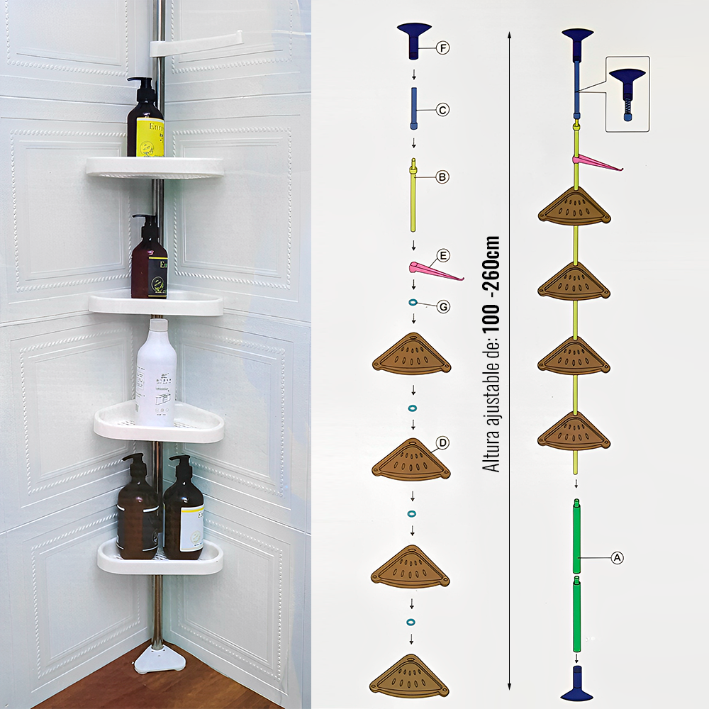 ESTANTE ESQUINERO AJUSTABLE