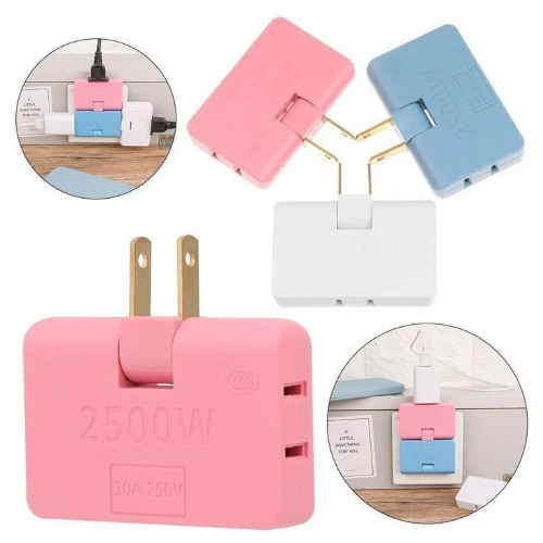 Multi adaptador de enchufe giratorio