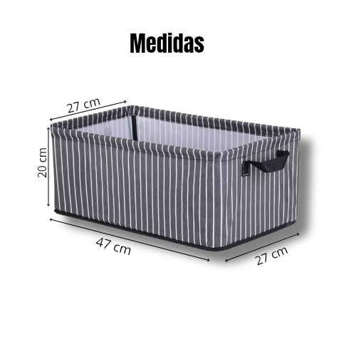 Organizador plegable a rayas