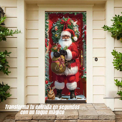 Forro de puerta navideño