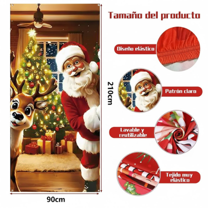 Forro de puerta navideño