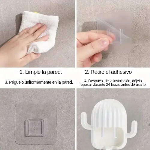 Porta cepillo en forma de cactus