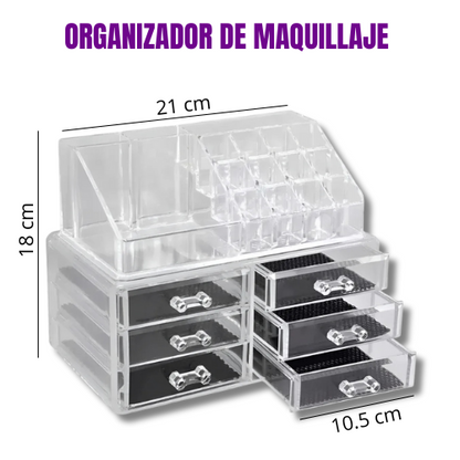 organizador de maquillaje acrílico