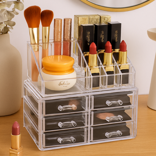 organizador de maquillaje acrílico