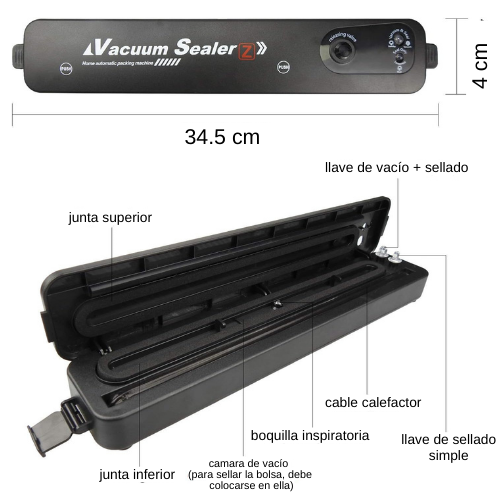 Sellador de bolsas eléctrico