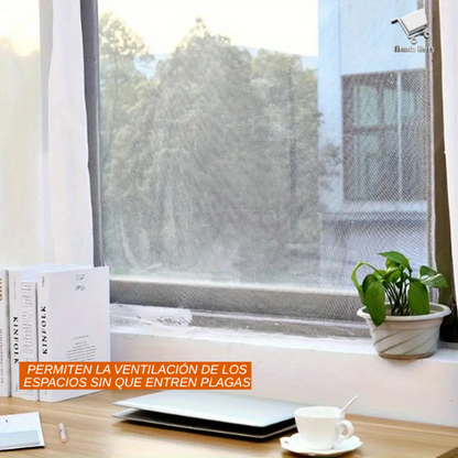 Malla de ventanas con velcro adhesivo
