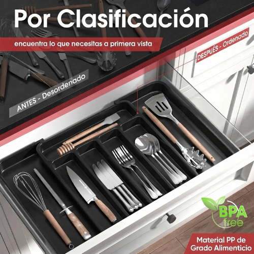 Organizador de cubiertos para cajón
