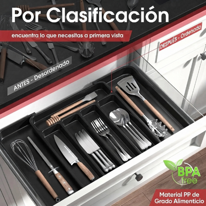 Organizador de cubiertos para cajón