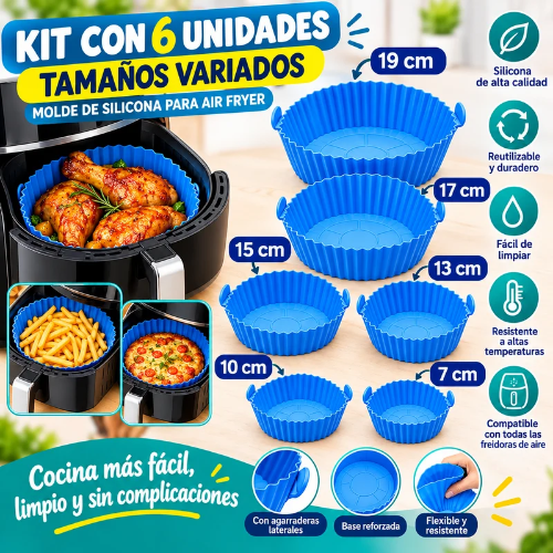 SET 6 DE MOLDES DE SILICONA