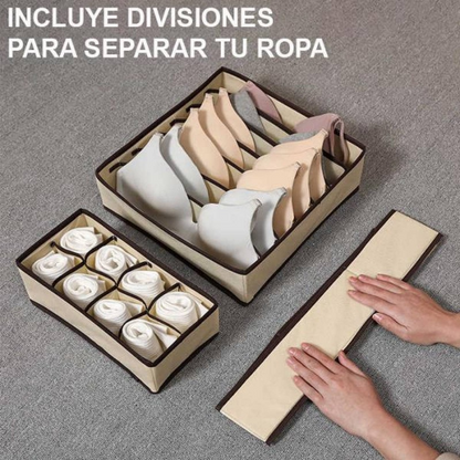 Set de 4 piezas organizador de ropa interior