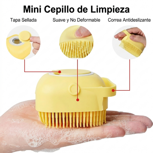 Cepillo de silicón con dispensador