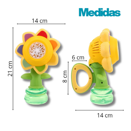 Girasol mágico de burbujas