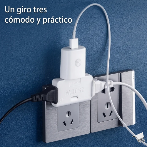 Enchufe giratorio 3 en 1