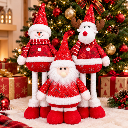 Muñecos patilargas navideños