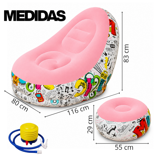 SILLON INFLABLE + REPOSAPIÉS