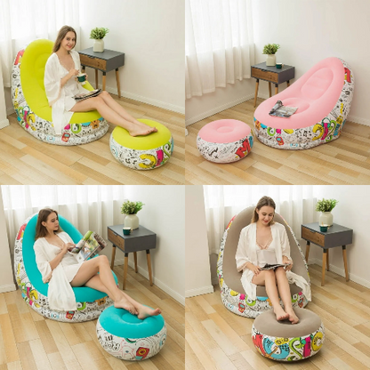 SILLON INFLABLE + REPOSAPIÉS