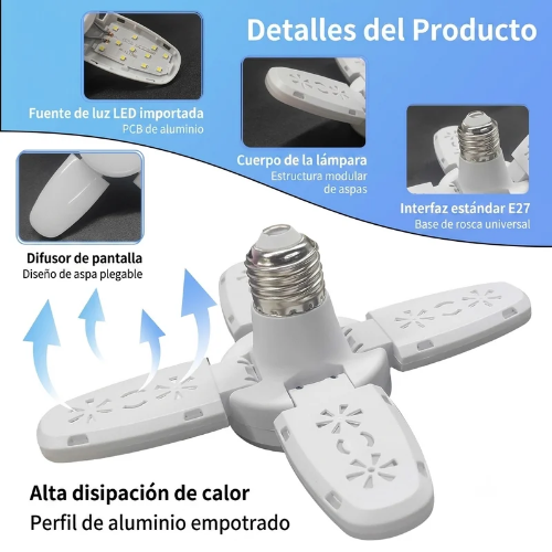Bombilla led plegable
