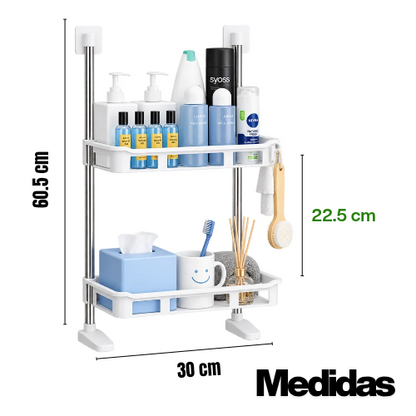 Organizador de baño de 2 niveles
