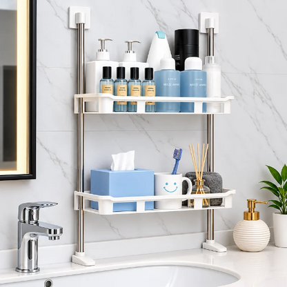 Organizador de baño de 2 niveles