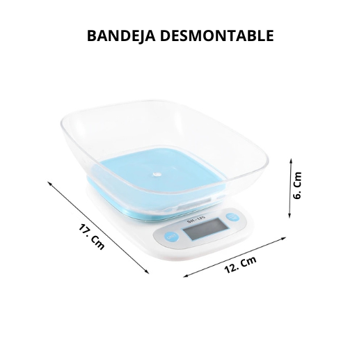 BALANZA DIGITAL + RECIPIENTE