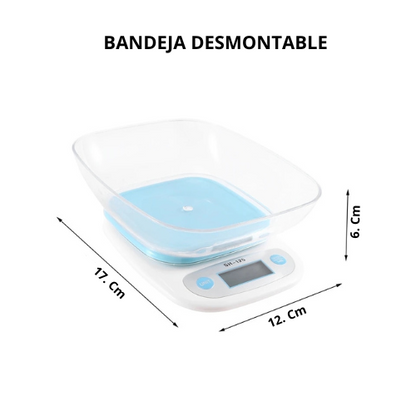 BALANZA DIGITAL + RECIPIENTE