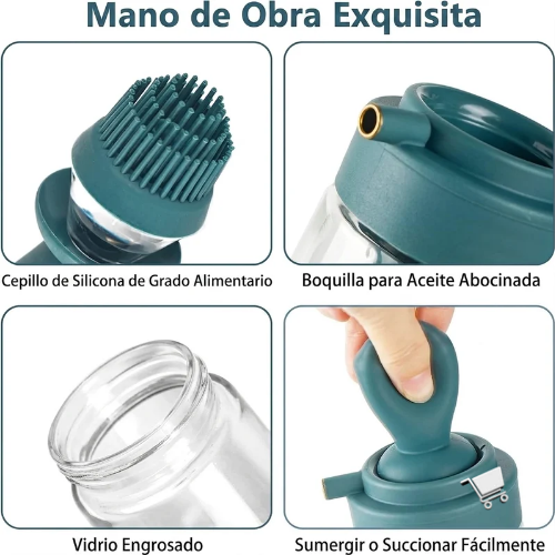 Dispensador de aceite con brocha
