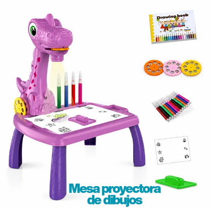 Mesa proyector de dibujo infantil - Diseño Dinosaurio