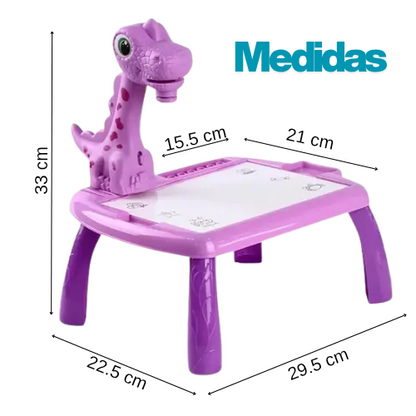 Mesa proyector de dibujo infantil - Diseño Dinosaurio