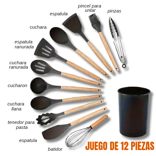 Juego de 12 piezas utensilios de cocina